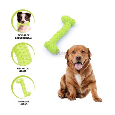HUESO JUGUETE PERROS MA29650 VERDE LIMON + ENVOLTORIO REGALO RYBIU