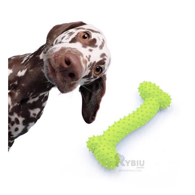 HUESO JUGUETE PERROS MA29650 COMODO Y RECREATIVO EN LIMON + BANDERITAS ADHESIVAS RYBIU