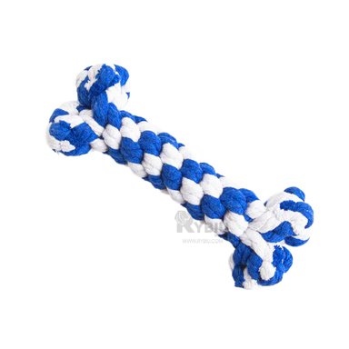 HUESO JUGUETE ALGODÓN PERROS MA29938 RECREACION AZUL + REGALO STICKERS RYBIU