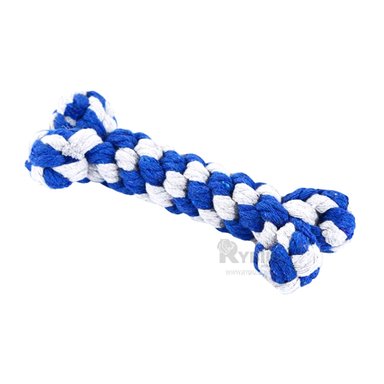 HUESO JUGUETE ALGODÓN PERROS MA29938 DIVERTIDO AZUL + ENVOLTORIO REGALO RYBIU