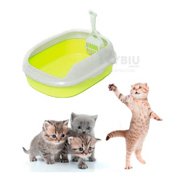 URINARIO GATOS RYBIU MA30910 LADOS CURVOS CAT VERDE + STICKERS