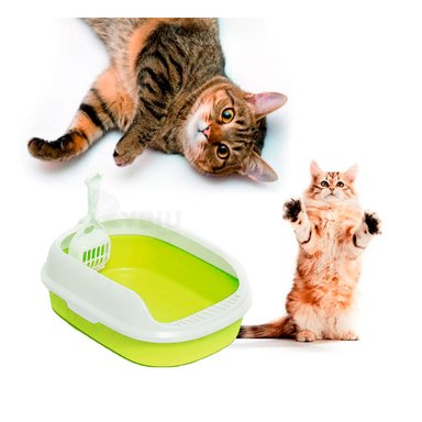 ARENERO GATOS RYBIU MA30910 ESPATULA CAT VERDE + PAPEL REGALO