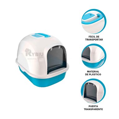 URINARIO GATOS RYBIU MA30912 FELINOS BANDEJA PALA CELESTE + STICKERS