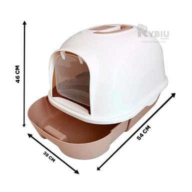 URINARIO GATOS RYBIU MA30911 TIPO CASITA PORTABLE CAFE + STICKERS