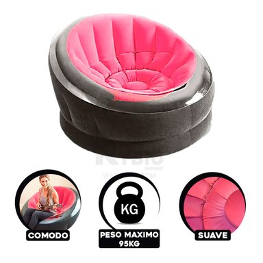 SILLON RYBIU 68582NP ROSADO EXPANDIBLE PARA EXTERIORES + GIFT STICKERS