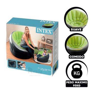 SILLON RYBIU 68582NP VERDE PARA AREA RELAJACION REGALO AGENDITA