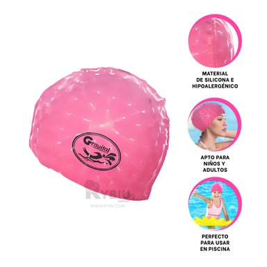 PROTECTOR NATACIÓN RYBIU MG-SC-4602 FUNCIONAL ROSADO + GIFT STICKERS