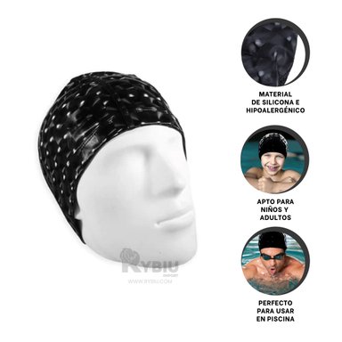 PROTECTOR NATACIÓN RYBIU MG-SC-4602 FUNCIONAL NEGRO + GIFT STICKERS