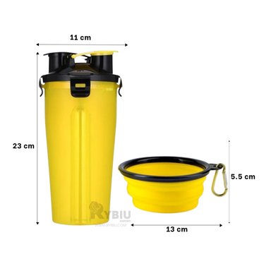 ENVASE PERRO MA29630 RYBIU AGUA MASCOTA AMARILLO + REGALO LIGAS PEINAR