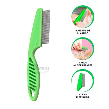 CEPILLO RYBIU MA29621 ANTIPULGAS VERDE + ENVOLTORIO REGALO