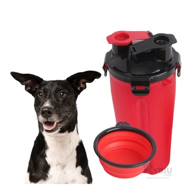 ENVASE AGUA PERRO Y GATO MA29629 RYBIU MASCOTA ROJO + POST-IT ADHESIVOS