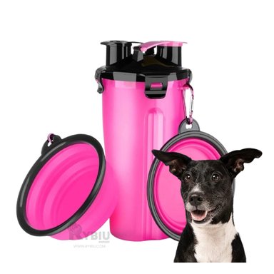 DISPENSADOR PERRO Y GATO MA29627 RYBIU AGUA ROSADO + POST-IT ADHESIVOS