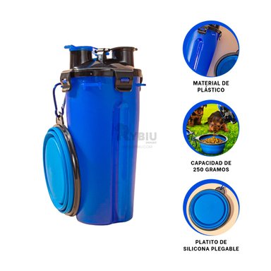 BEBEDOR PERRO Y GATO MA29628 RYBIU MASCOTAS AZUL + ENVOLTORIO REGALO