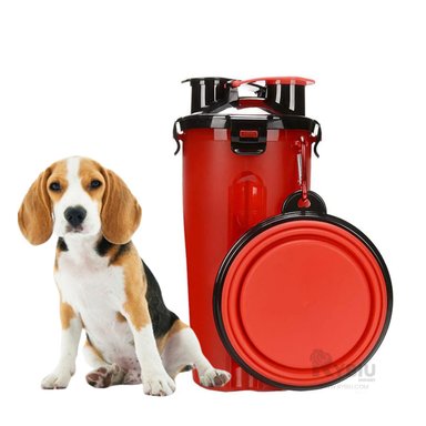 DISPENSADOR PERRO Y GATO MA29629 RYBIU COMIDA MASCOTAS ROJO + GIFT STICKERS