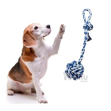 ARTICULO ALGODÓN PERROS RYBIU DIVERTIDO CON PELOTA AZUL Y CELESTE + STICKERS