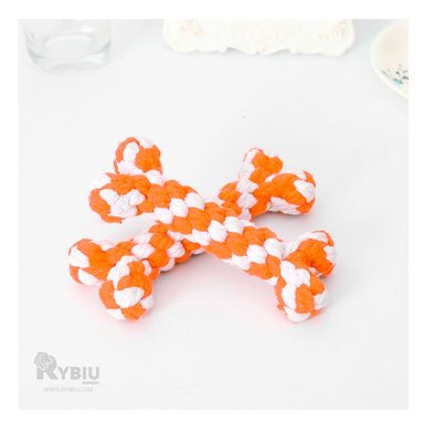 HUESO ALGODÓN PERROS RYBIU JUEGO VIGOROSO ANIMAL NARANJA + REGALO AGENDITA