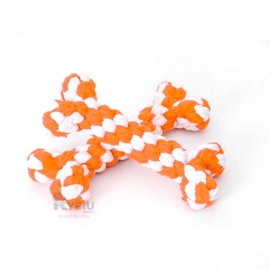 JUGUETE ALGODÓN PERROS RYBIU CUERDA NARANJA + PAPEL REGALO