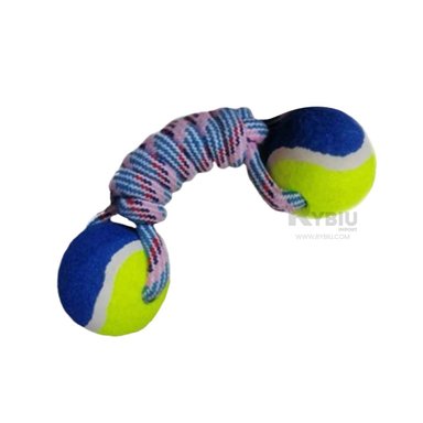 PELOTA ALGODÓN PERROS RYBIU PET MODERNO EN AMARILLO + ENVOLTORIO REGALO