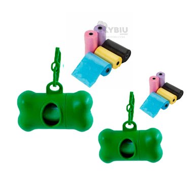 KIT BOLSAS PERROS GATOS RYBIU MA29658 PET FACIL USAR VERDE + ENVOLTORIO REGALO - 3