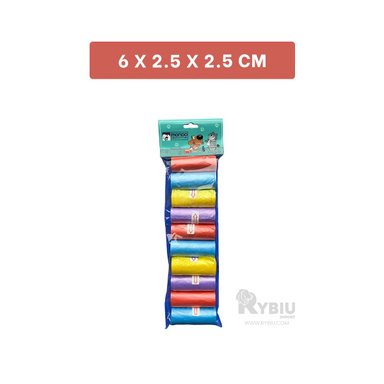 KIT BOLSAS PERROS GATOS RYBIU MA29657 RECOGER HECES MULTICOLOR + GIFT MINIAGENDA - 5