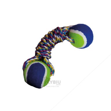 PELOTA ALGODÓN PERRO RYBIU AZUL + ENVOLTORIO REGALO