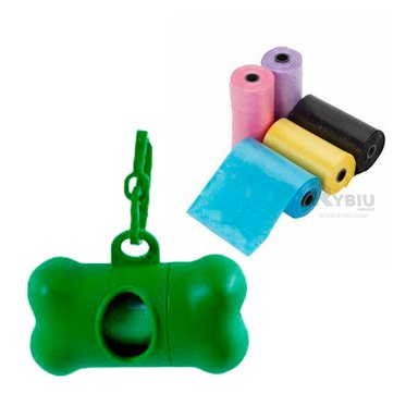 SET PERROS GATOS RYBIU MA29658 CONJUNTO UTIL E HIGIENICO PET VERDE + BANDERITAS ADHESIVAS