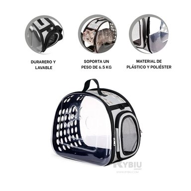 TRANSPORTADOR RYBIU MALETIN PARA PASEOS DE PERROS PLOMO + REGALO AGENDITA