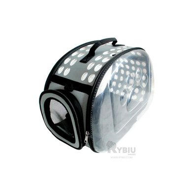 TRANSPORTADOR RYBIU MALETIN INNOVADOR PARA MASCOTAS TONO PLOMO + REGALO STICKERS