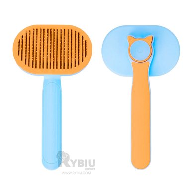 CEPILLO GATOS RYBIU MA29961 ERGONOMICO CELESTE + PAPEL REGALO