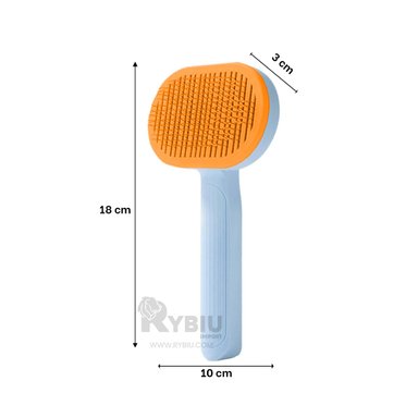 PEINE GATOS RYBIU MA29961 HERRAMIENTA ACERO PLASTICO CELESTE + LIGAS REGALO