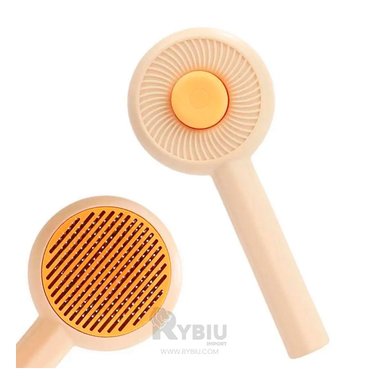 PEINE RYBIU MA29959 QUITA PELUSAS MASCOTAS NARANJA + STICKERS