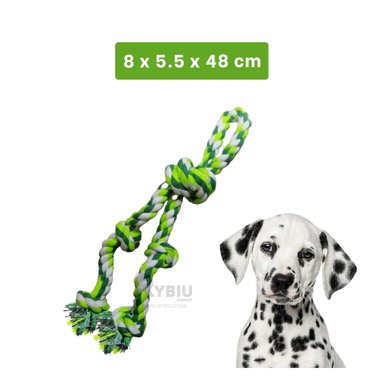 MORDEDOR ALGODÓN PERROS RYBIU FACIL USAR EN VERDE + REGALO LIGAS PEINAR