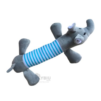 JUGUETE PERROS RYBIU SUAVE Y CHILLON PLOMO + PAPEL REGALO - 3