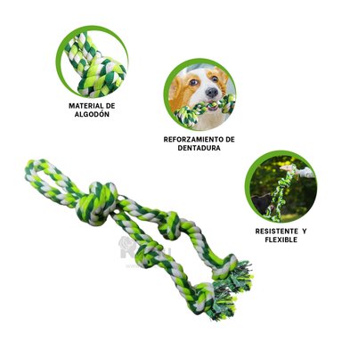 ACCESORIO ALGODÓN CACHORROS RYBIU EN VERDE + ENVOLTORIO REGALO