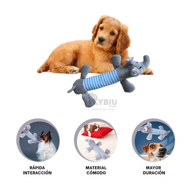 MORDEDOR PERROS RYBIU MASTICAR PLOMO + BANDERITAS ADHESIVAS