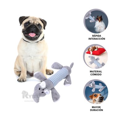 MORDEDOR PERROS RYBIU LIGERO Y DURADERO PLOMO + REGALO LIGAS PEINAR