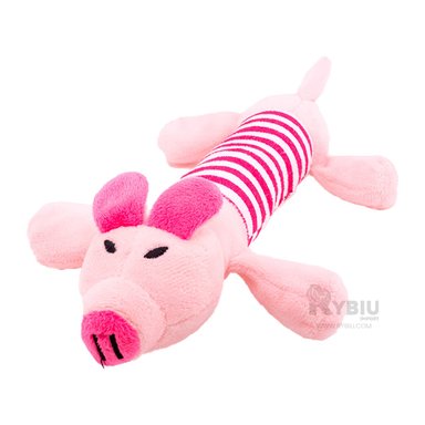 MUÑECO PERROS RYBIU ANIMAL ROSADO Y FUCSIA + REGALO LIGAS PEINAR - 3