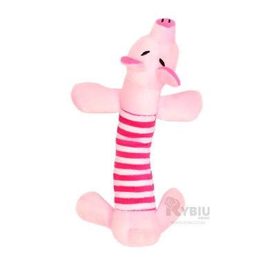 MUÑECO PERROS RYBIU ANIMAL ROSADO Y FUCSIA + REGALO LIGAS PEINAR - 4