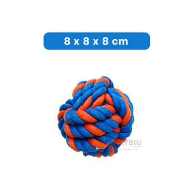 BOLA ALGODON PERROS RYBIU AZUL + REGALO LIGAS PEINAR