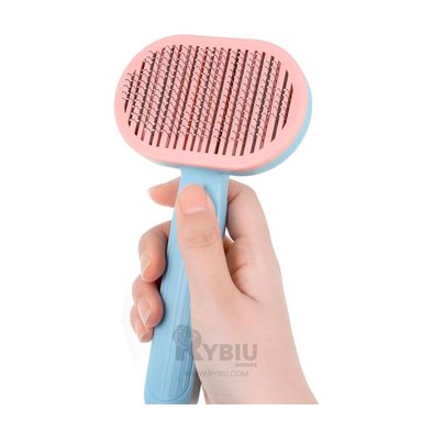 PEINE QUITA PELUSA RYBIU MA29962 ERGONOMICO ROSADO + GIFT STICKERS