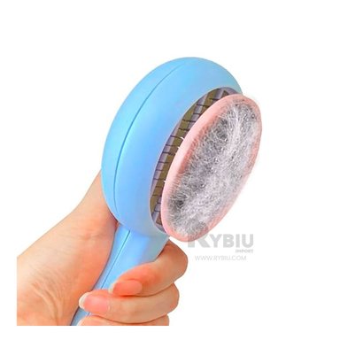 PEINE RYBIU MA29960 QUITA PELUSAS MASCOTAS CELESTE + STICKERS