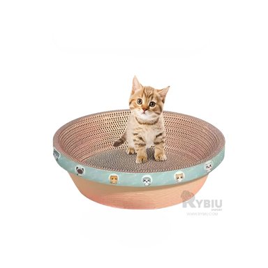 CAMA RASCADORA GATOS RYBIU LIGERA MARRON + BANDERITAS ADHESIVAS - 2