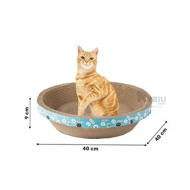 RASPADOR GATOS RYBIU PERFECTO CASA CHICO MARRON + REGALO STICKERS - 5
