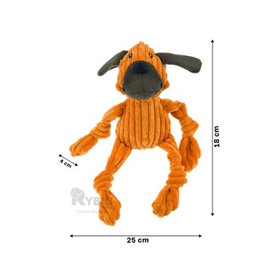 MUÑECO PERROS Y GATOS RYBIU PRACTICO NARANJA + REGALO LIGAS PEINAR