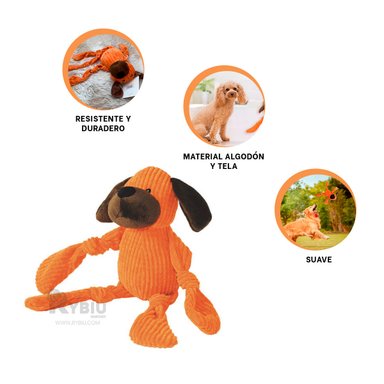 MUÑECO PERROS Y GATOS RYBIU ESTIMULANTE NARANJA + POST-IT ADHESIVOS