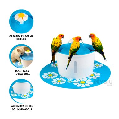 DISPENSADOR PERRO Y GATO MA30043 RYBIU CON ALFOMBRA CELESTE + BANDERITAS ADHESIVAS