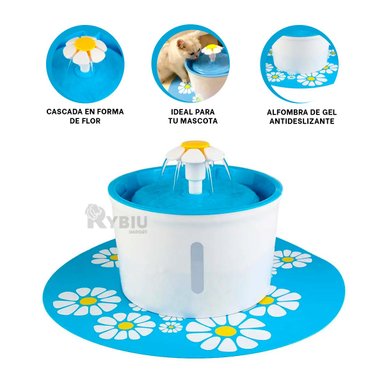 CASCADA PERRO Y GATO MA30043 RYBIU PLASTICO CON ALZOMBRA CELESTE + GIFT STICKERS