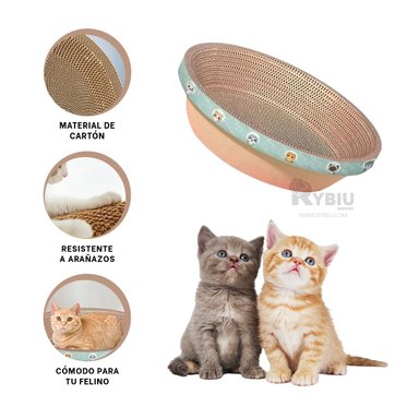 DESGARRADOR GATOS RYBIU ESFERICO Y ELEGANTE MARRON + GIFT STICKERS