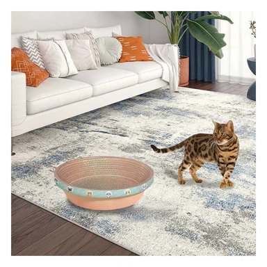 CAMA GATOS RYBIU ANTIESTRES GRANDE MARRON + POST-IT ADHESIVOS - 3