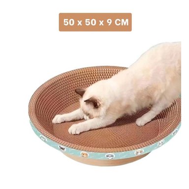 CAMA GATOS RYBIU ANTIESTRES GRANDE MARRON + POST-IT ADHESIVOS - 4